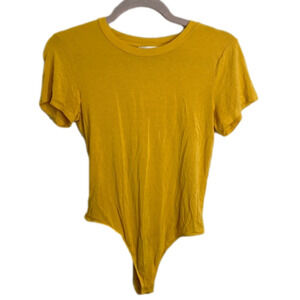 WILFRED free mustard t shirt body suit size medium